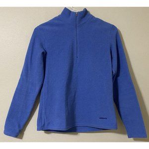Patagonia Women's 1/4 Zip Long Sleeve XS Capilene Pullover Fleece Light Blue USA
